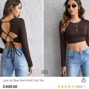 Shein tie-up long sleeve